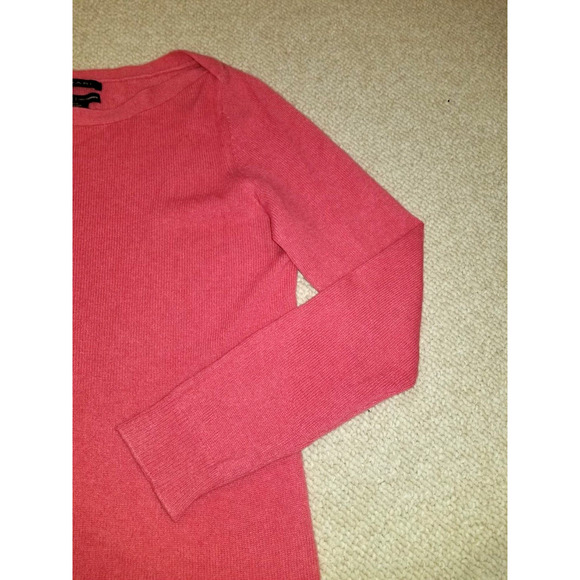 Womens Sweater-TAHARI-pink 100% cashmere "Pure Luxe" Quiet luxury Old money-M - Picture 2 of 4
